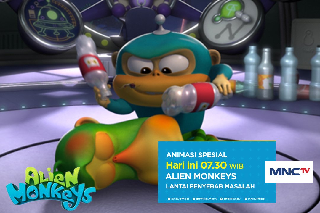 Official_MNCTV's tweet photo. Ada keseruan apa sih dari #AlienMonkeys pagi ini? "Lantai Penyebab Masalah" akan hadir pkl 07:30 #AnimasiSpesial https://t.co/N7hu80jtFM