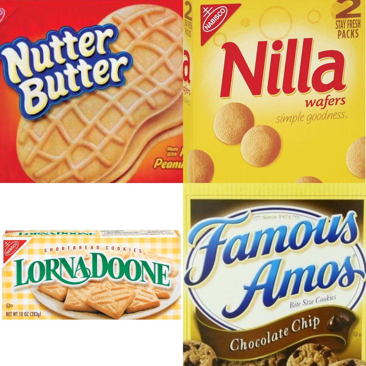 1GottaGo's tweet photo. Nutter Butter, Nilla Wafers, Lorna Doone, Famous Amos #1GottaGo https://t.co/w0tfKu7iPh
