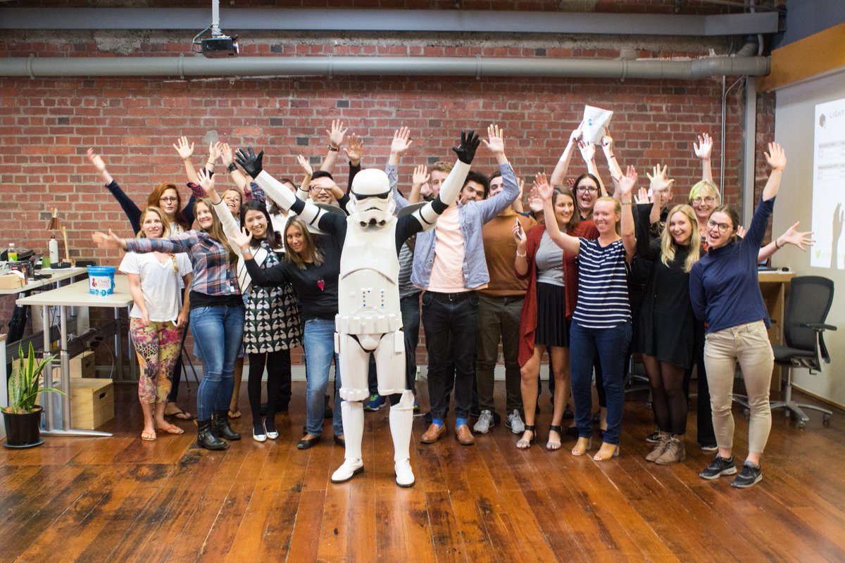 LightningLab's tweet photo. .@booleanvalue from Team @NearbyAppNZ getting involved with donations for the @ChildCancerNZ #LLXX #StarWars #friyay https://t.co/7z8nm6M5VJ