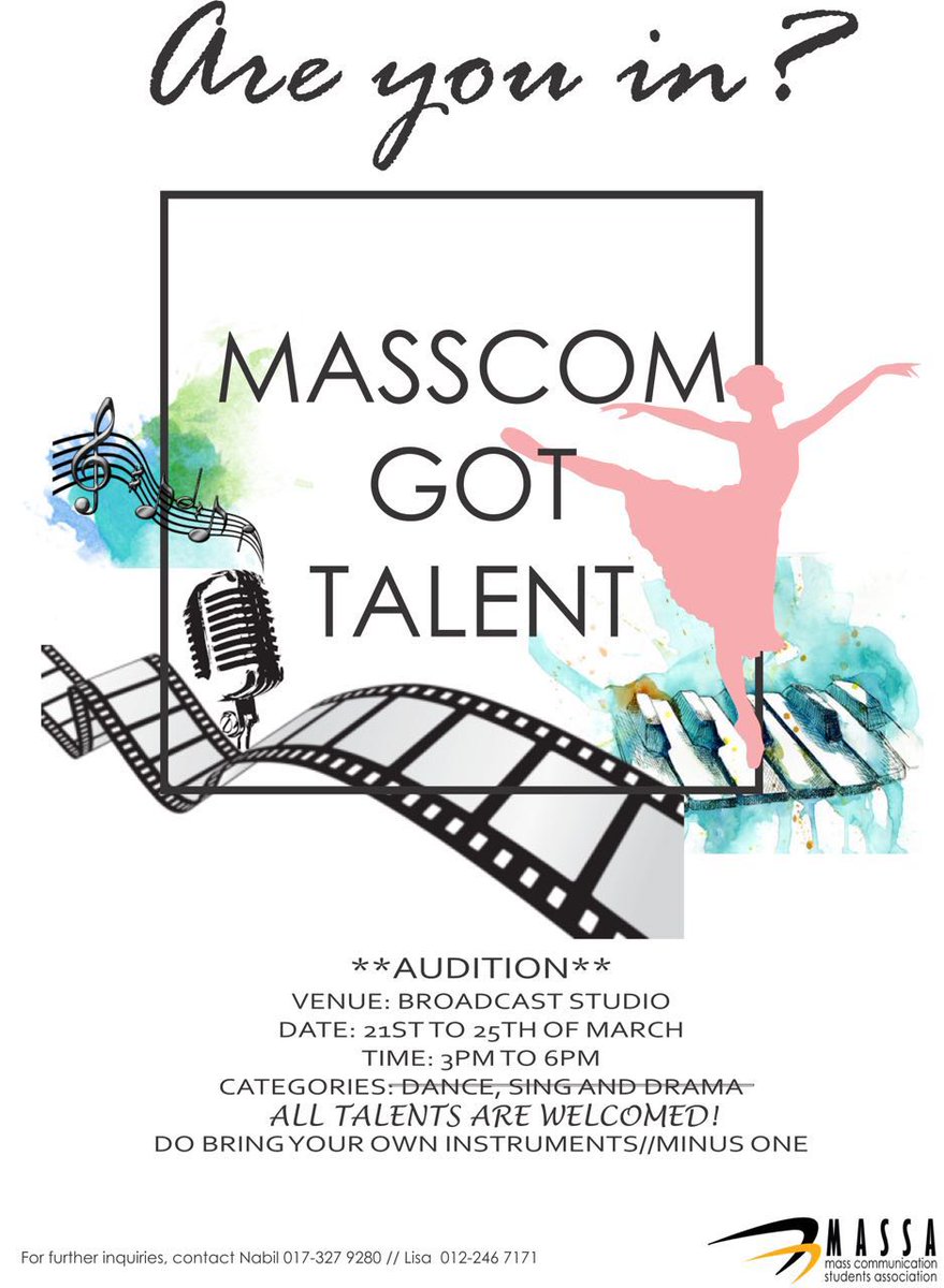 UiTMassa's tweet photo. MORNING COMRADES! You are invited to join MASSCOMM GOT TALENT. Don't miss it!!! GRAB THIS OPPORTUNITY!! https://t.co/hBpAqDqnKH