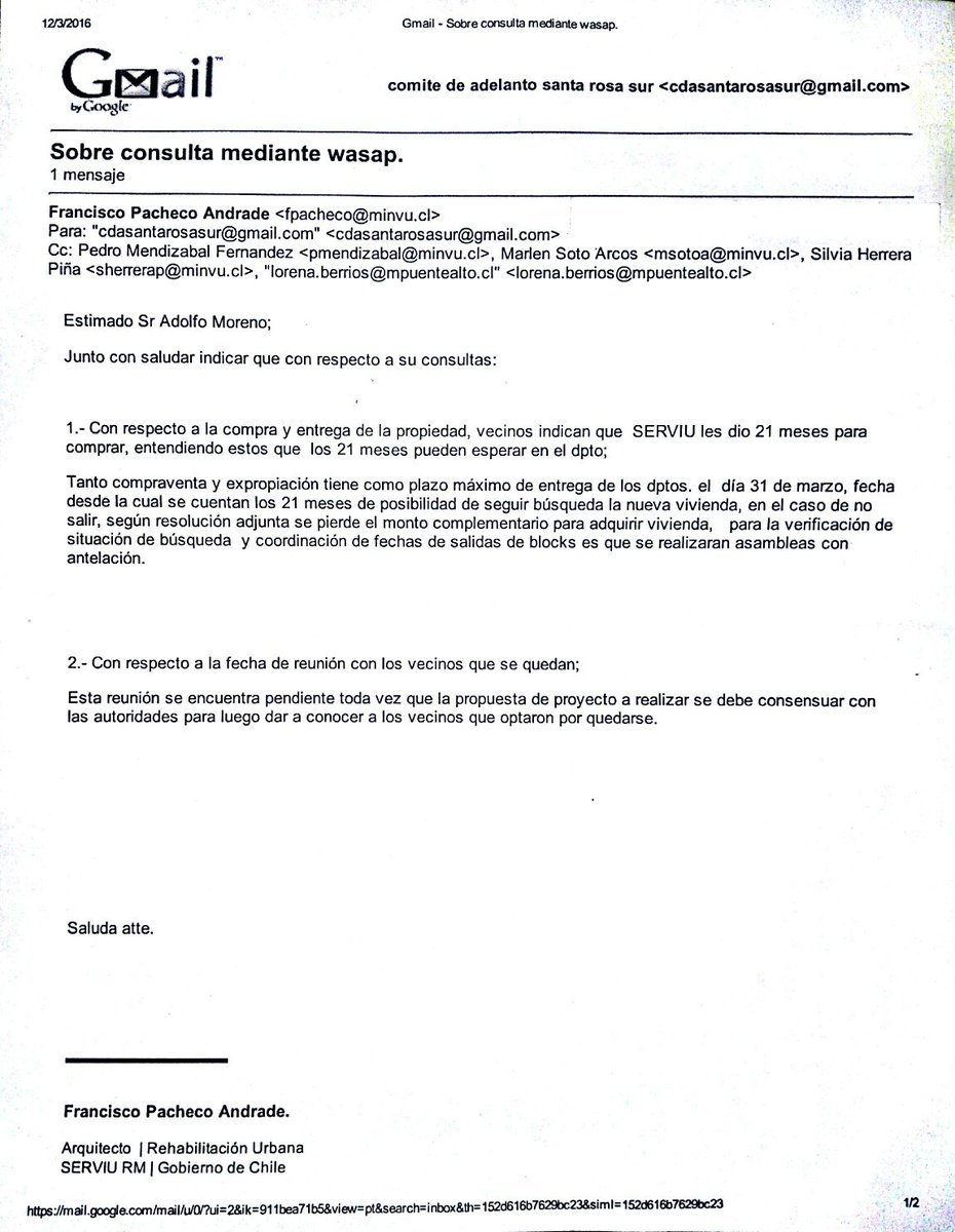 Se les recuerda a los vecinos que optaron por adherir a plan de cierre, que 31 fecha de entrega <a href="/Orrego/">Claudio Orrego L.</a>. Nueva vida.