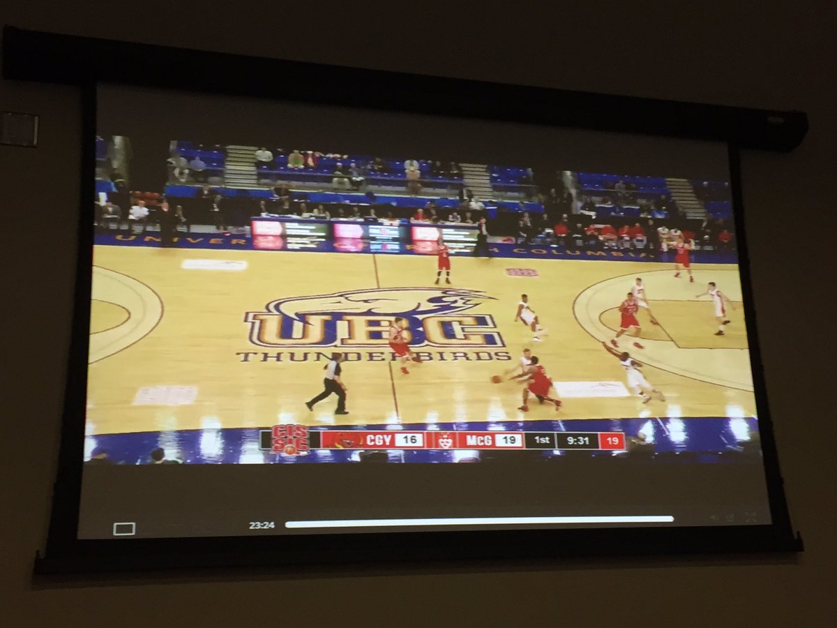 BenMatchett's tweet image. Watching my @UCDinos at the #CISFinal8, from the @CIS_Hockey arena. With the legendary @EarlZukerman. #Deenos