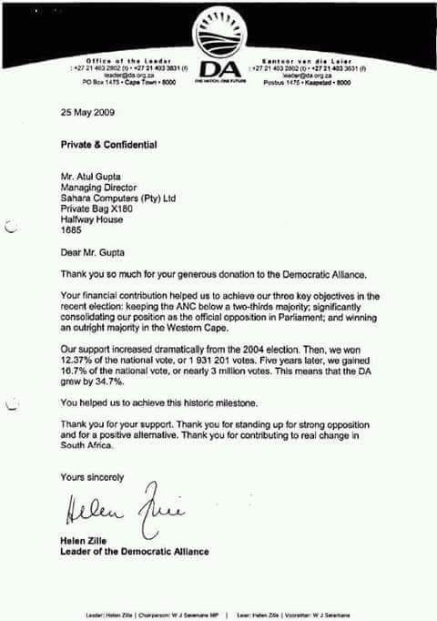 AmandlaMobi's tweet photo. Both the ruling party and the opposition have dealings with the #Guptas https://t.co/jqz546edqp