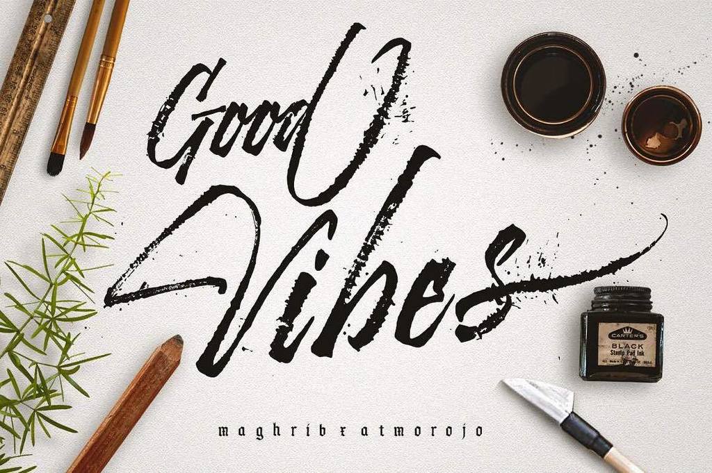 Good Vibes font. A collaboration with @setyaludin and @hendryjuanda. Download now: … ift.tt/1Wv5miq