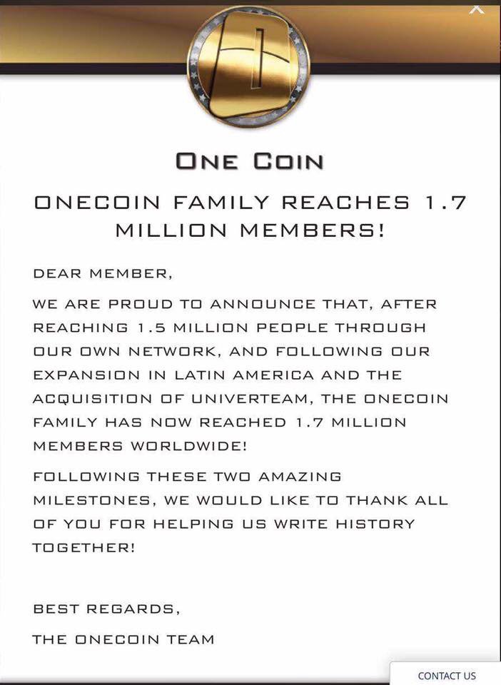 OneCoin breakdown 18/03/2016
1 714 532 already joined &amp;
584 880 000 OneCoins mined 

onecoin.eu/signup/Marcsax…