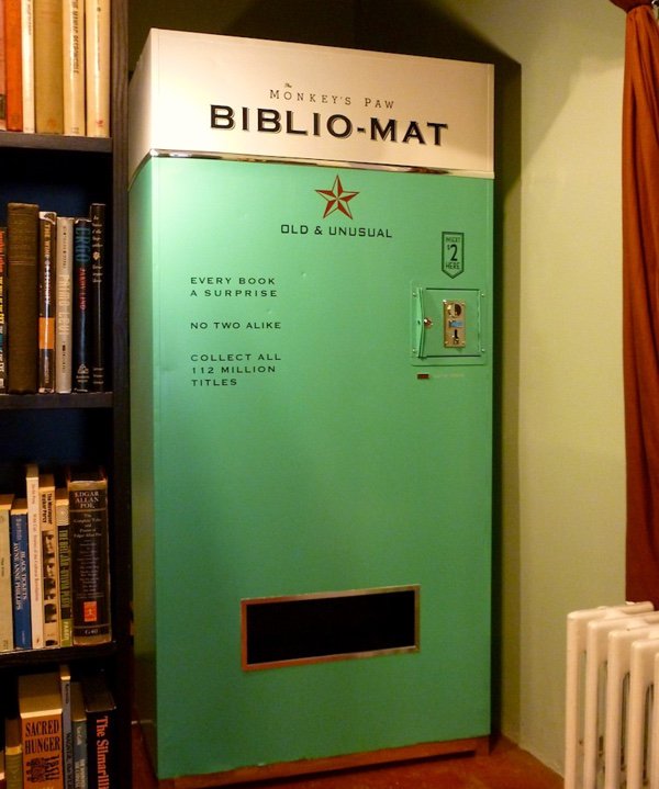What flavor will you get? Random Book Vending Machine - collect all 112 million titles!  j.mp/1Xz9xKi