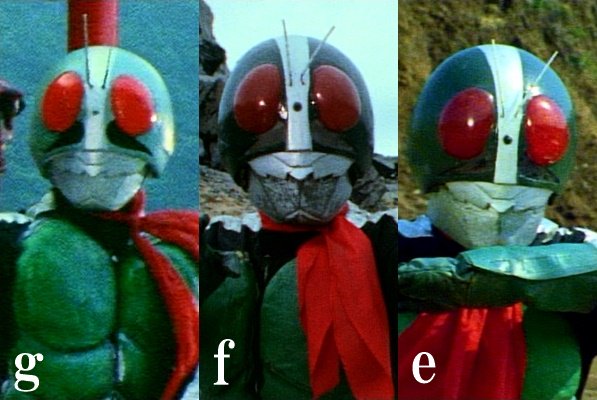 2号の「#仮面ライダー」本編におけるマスクデザインは、大きく分けると