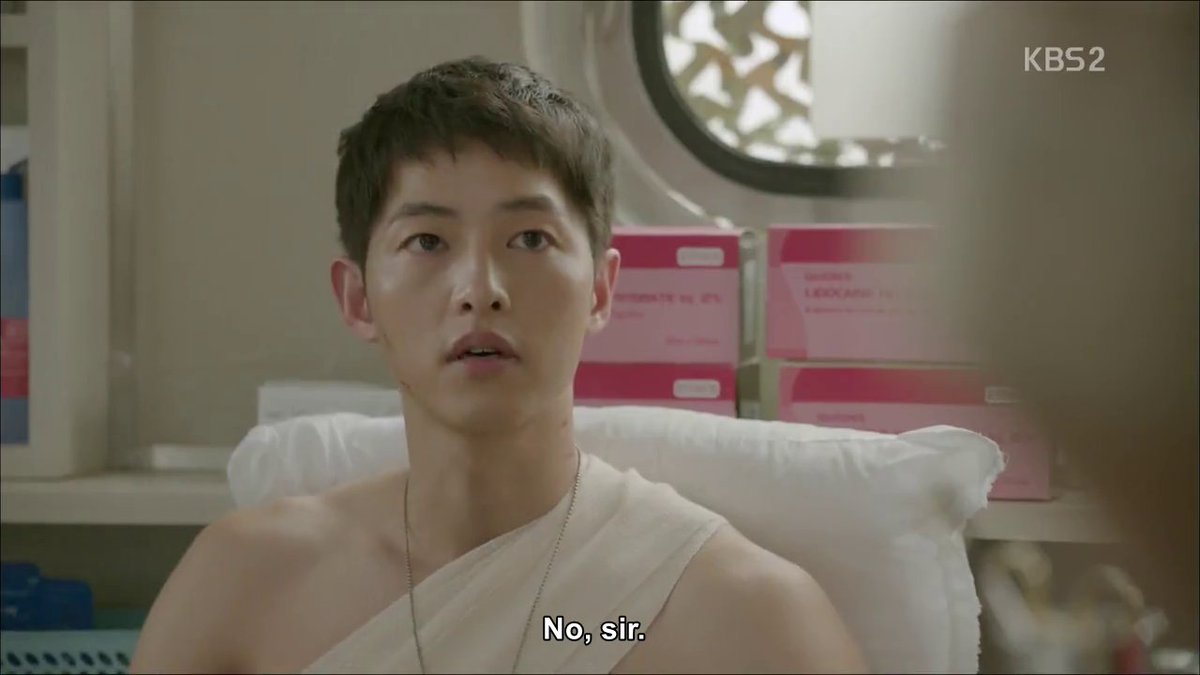 choiyuuki07's tweet photo. Brave soldiers have one fear: the girlfriend. 😂 #DescendantsOfTheSun #DOTS https://t.co/45dWXrgzzT