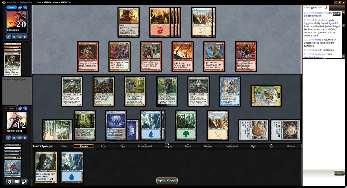 DoctorPenick's tweet photo. Golgari Guildmage + 2 Vedalken Dismissers + mana to loop Dismissers = Super Happy Fun Time! https://t.co/59uXkrHkrK