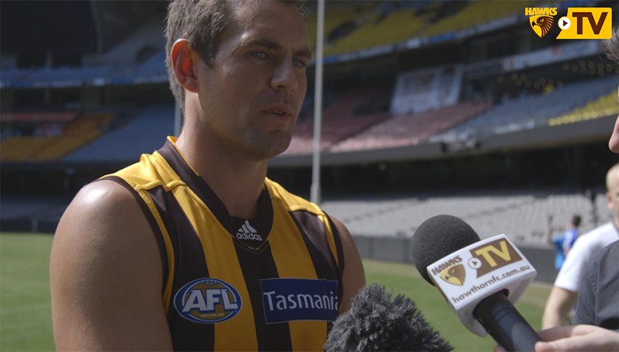 HawthornFC's tweet photo. WATCH: The skipper spoke about all things 2016 at Captains' Day.

https://t.co/t3lecXWly0

#HawthornAlways https://t.co/X2fnQ4Etj6