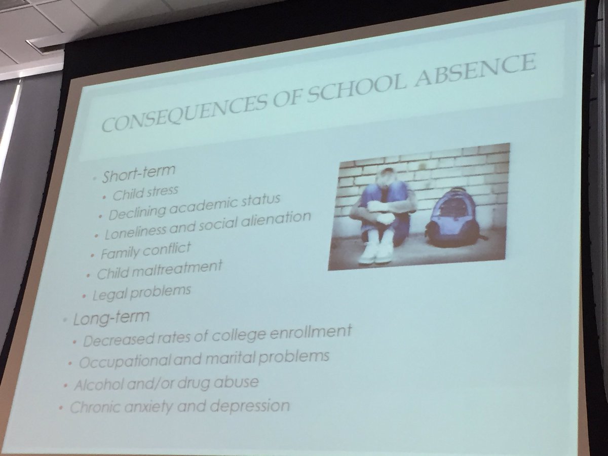 PinkConcussions's tweet photo. Consequences of school absence in general in talk on Anxiety and concussion @ChildrensPhila #Guerry https://t.co/sB6p1ynakA