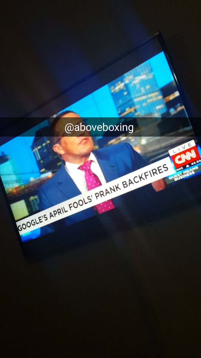 AboveBoxing's tweet photo. #GoogleAprilFools anyone else get affected... #AprilFools #aboveboxing https://t.co/QPw5rLOeuo
