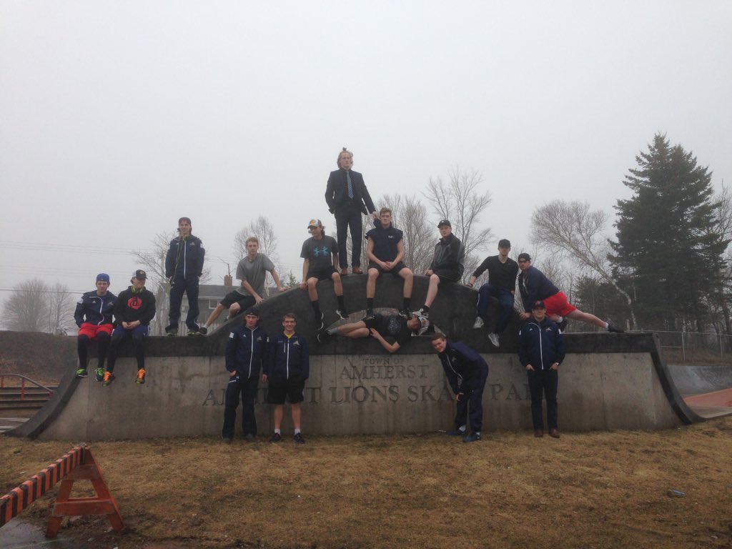 GoSchoons's tweet photo. Boys hockey team warm up is underway for their first game of provincials vs Horton!! #GoSchoonsGo https://t.co/7BNFd9MTMK