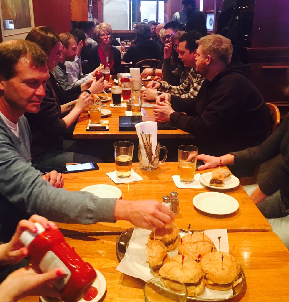 BloomHealth's tweet image. Today we're celebrating our Q1 accomplishments and Stevie award win with Bloom Burgers! Go Bloom Health! #Cheers