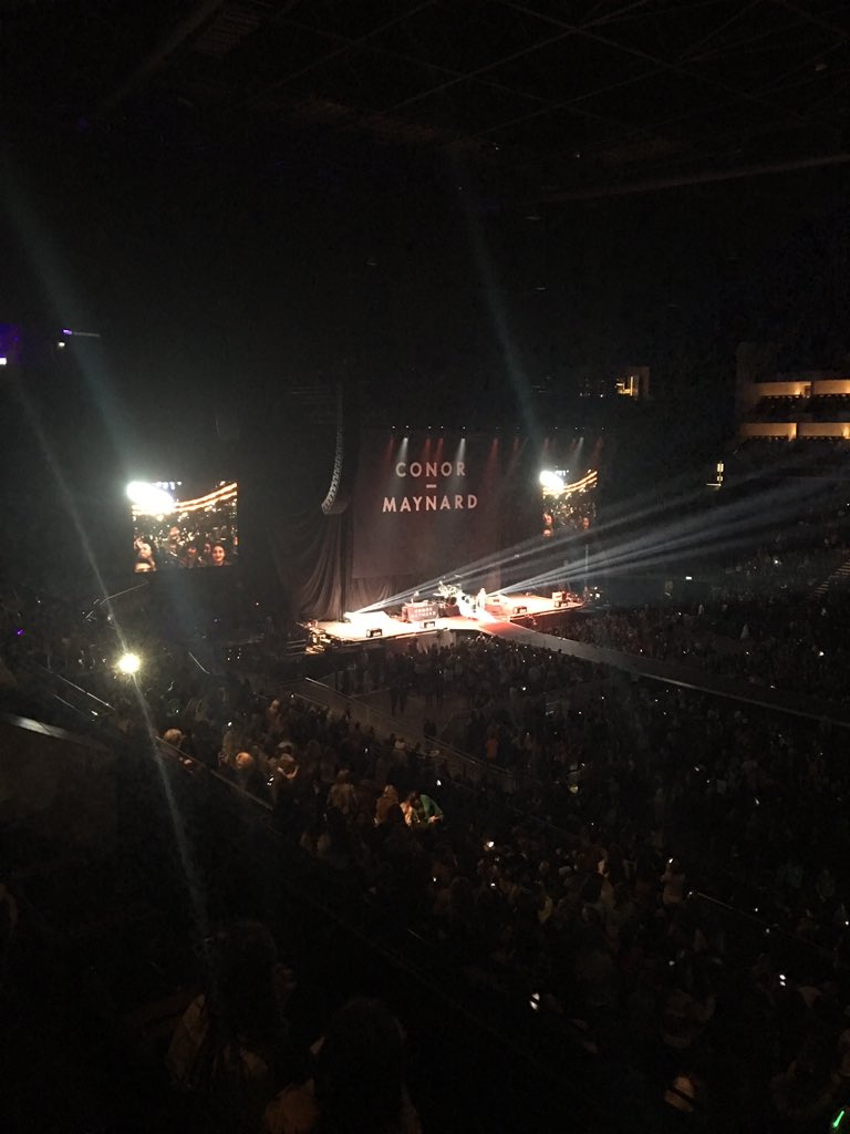 Caspar_Lee's tweet photo. So good seeing @ConorMaynard live at the o2 :) congrats on the tour @TheVampsband https://t.co/2dGQrsfrza