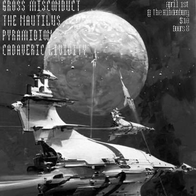 pyramidionDM's tweet photo. This is tonight! With @NautilusHQ @GMMetal666!! Rip it up #metal #vancouvermetal #deathmetal #ross30thbirthdau #beer https://t.co/LAXS5bLbIk