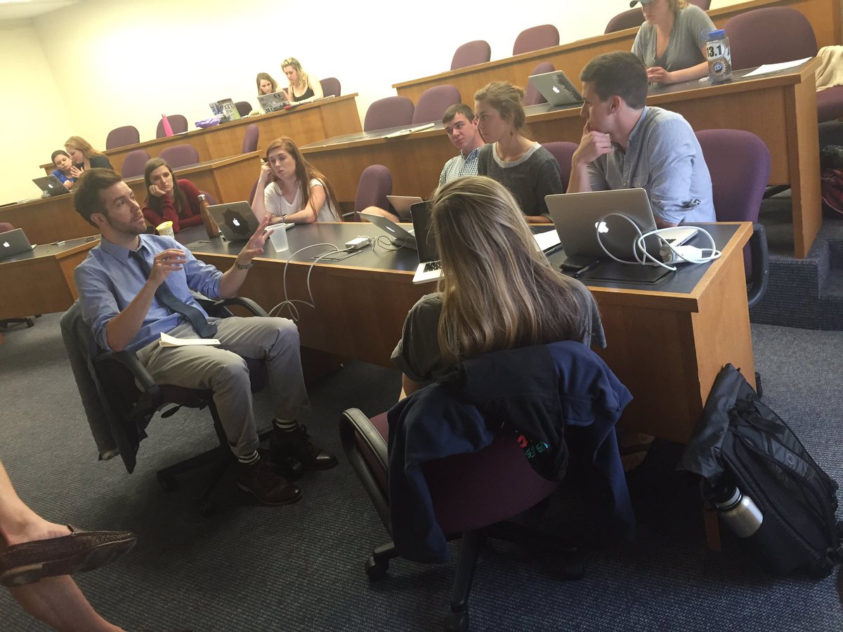 heyprofbow's tweet photo. How we roll at @wlunews: @stephenjlind helping my #ADClass late on a Friday afternoon. https://t.co/W6tuXwAD02