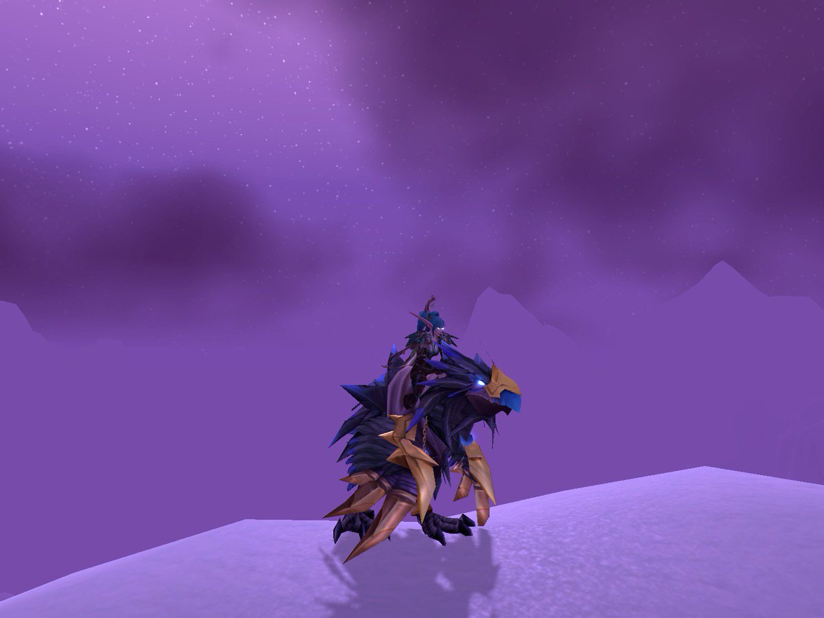 Thyrawow's tweet image. Last weekend #warcraft #worldofwarcraft #mountdrop #ravenlord #mount #wintersrping #happy #pretty #finally #alliance
