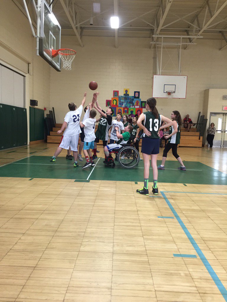 Ledyard Middle School Unified Sports in action with Mystic Middle School.