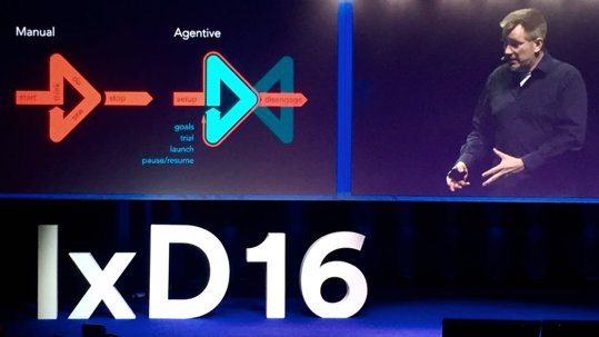 dreamweaver's tweet photo. We're at the dawn of agentive tech. @ChrisNoessel on the #UX of “soft” AI: https://t.co/TjkaE6uy6N #Interaction16 https://t.co/YSjl081XwZ