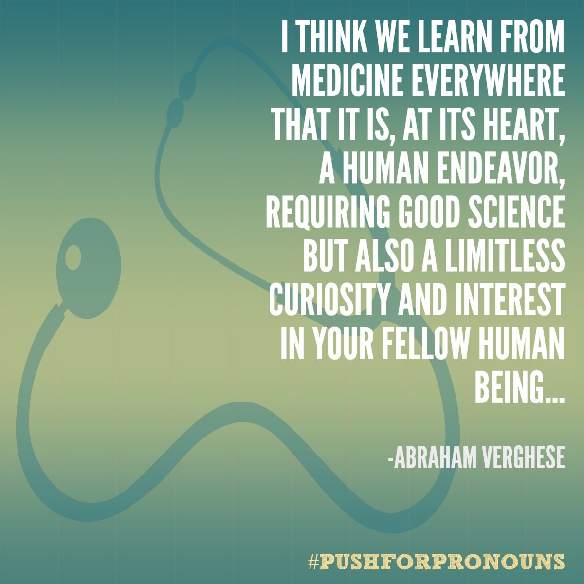 pushforpronouns's tweet photo. Medicine is a human endeavor. Support your fellow human beings &amp; join the #pushforpronouns #OUTvisible #transhealth https://t.co/PXzRInqNlj