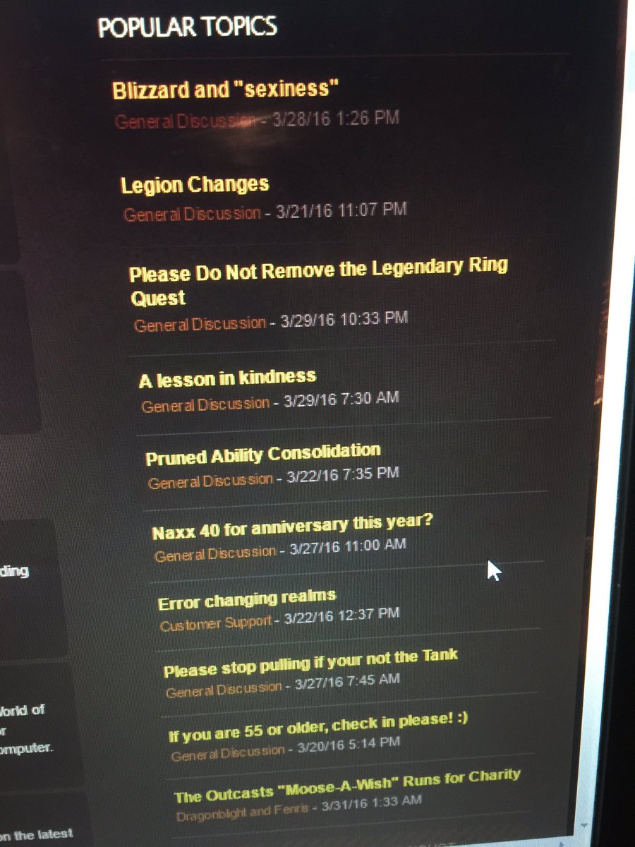 shadythought's tweet image. We made it to the front page of popular topics hype #warcraft #bringEgontoLegion #MooseAWish @WarcraftDevs it's lit