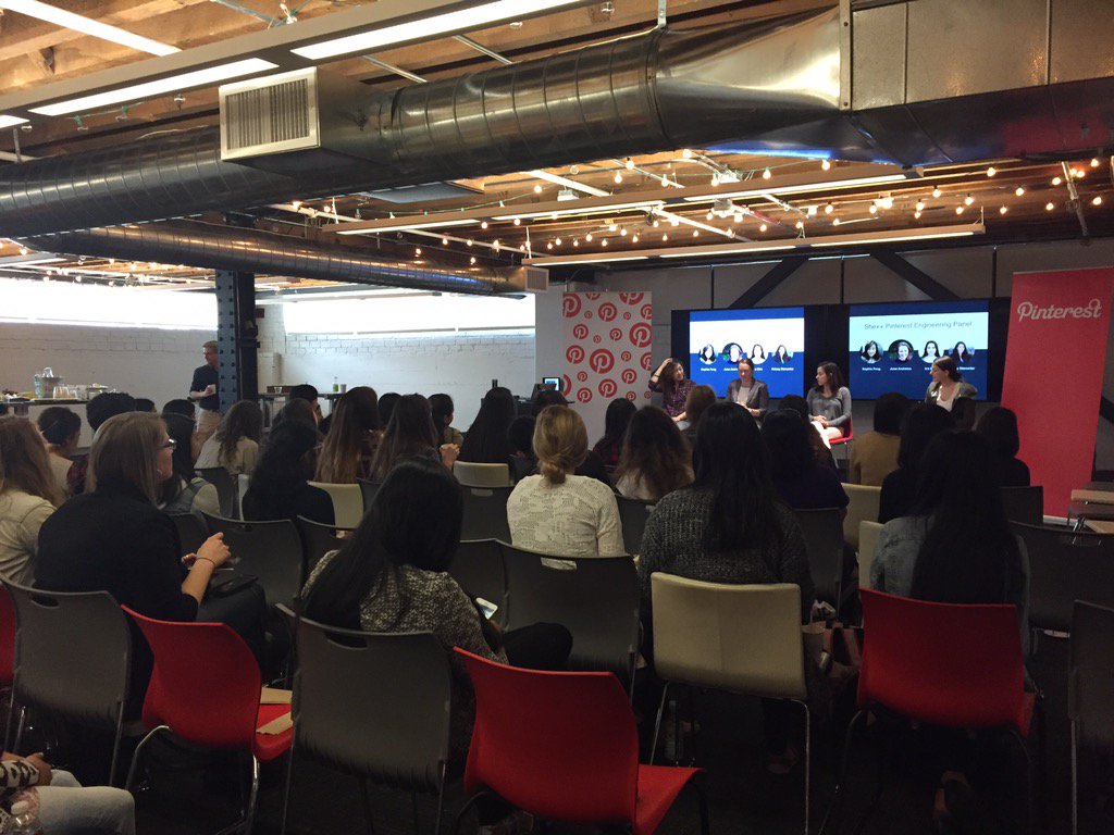 sheplusplus's tweet image. We're getting inspired by these four fabulous female engineers at @Pinterest! #sheplusplus #goodgirlsgonegeek