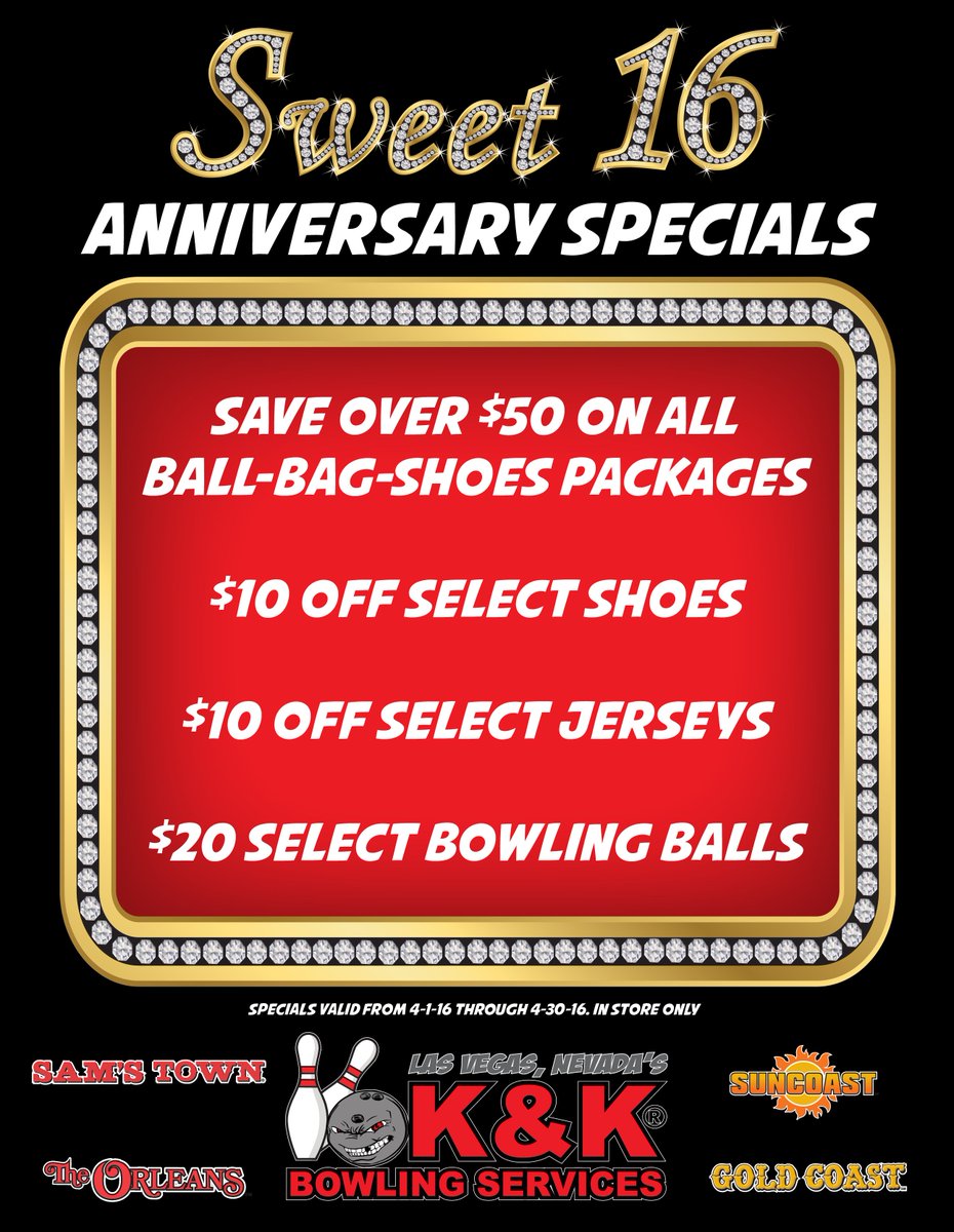 Today begins our #Sweet16 anniversary celebration! Thank you to all for your continued support of #KKBowl!