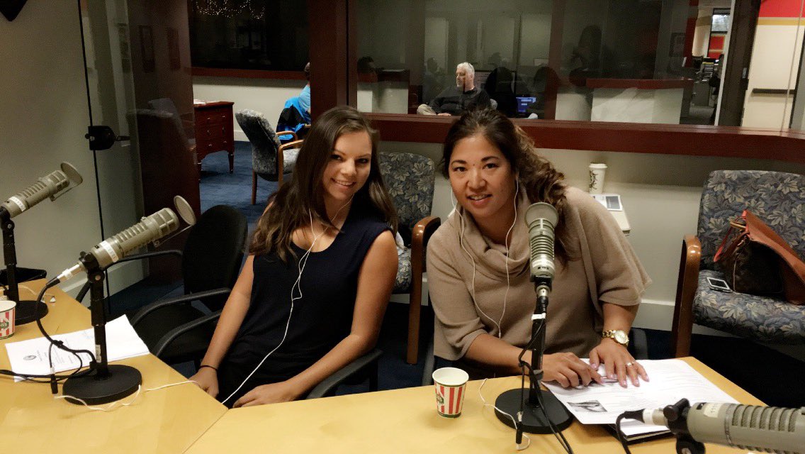 Lori Coons, Director of Community Engagement and Development, and Rachel Harper, Marketing are LIVE!
