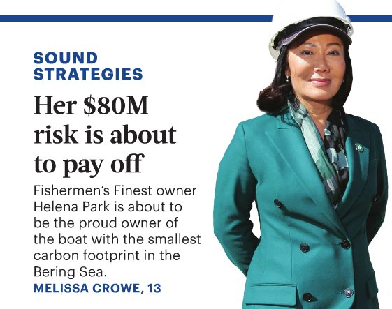 FishFinest's tweet photo. Ms.Park in Sound Strategies https://t.co/UvZ6pAs9kH smallest carbon footprint Bering Sea #eatmorefish #npfmc #dci63 https://t.co/IKZzZj7QUW