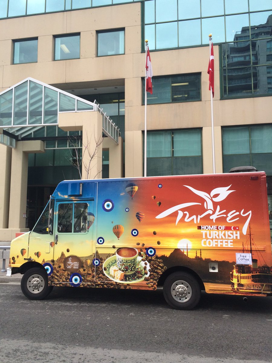 TC_TorontoBK's tweet photo. Turkish Coffee Truck visits us at the Consulate. Turkish Coffee Truck @TRCoffeeTruck #TurkishCoffeeTO https://t.co/j0a5kzM2FU