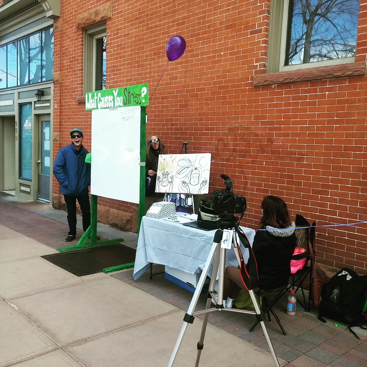 We're setting up in Old Town with our stress board, come see us! #FoCoFloats