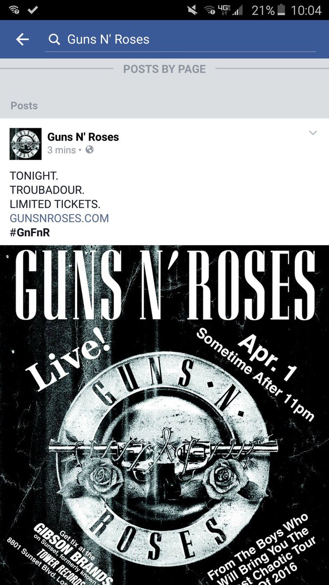 955KLOS's tweet photo. @theTroubadour tonight! #GunsNRoses https://t.co/BOzr25Wmgj