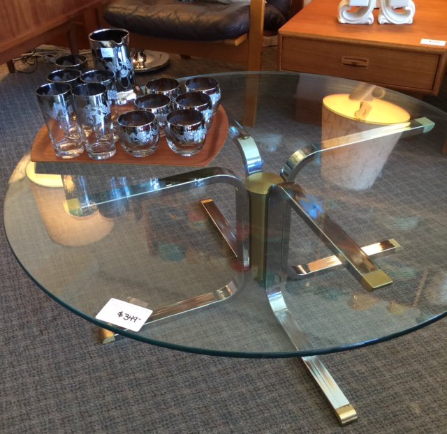 #GlassandChrome Large Round #Midcenturymodern, $349, Diameter 39'
 light flowing through, reflecting beauty