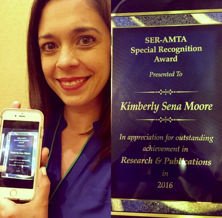 MTBCclogs's tweet photo. Check out @KimberlySMoore winning the Research Award at #SERAMTA while helping #SWAMTA16 with advocacy in Texas https://t.co/lc71VqjDB6