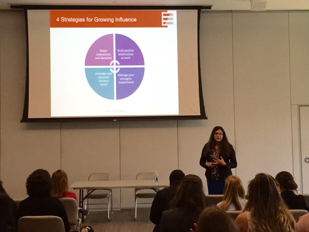 UMiamiSWE's tweet photo. Welcome Jennifer Braganza! She is speaking on building credibility and growing influence. #sweRED2016 https://t.co/QnkDQXloaZ