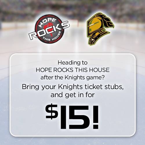 HopeRocks_RMH's tweet photo. Hey @GoLondonKnights fans! Bring your ticket stub to @LondonMusicHall to get into Hope Rocks for $15! #HRTH https://t.co/uu3hSlbIwt