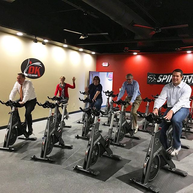 We took a field trip to DK Fitness Spin &amp; Strength Studio for our 4/1 meeting.