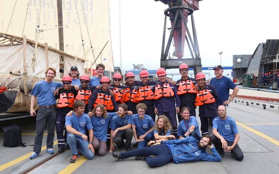 Kon-Tiki2 Expedition (@kontiki2) on Twitter photo 5 months ago, #kontiki2 raft construction volunteers & SIMA Callao workers.
Photo-C.Lara Cabrera <a href="/naval_peru/">Marina de Guerra</a> 5 months ago, #kontiki2 raft construction volunteers & SIMA Callao workers.
Photo-C.Lara Cabrera <a href="/naval_peru/">Marina de Guerra</a>