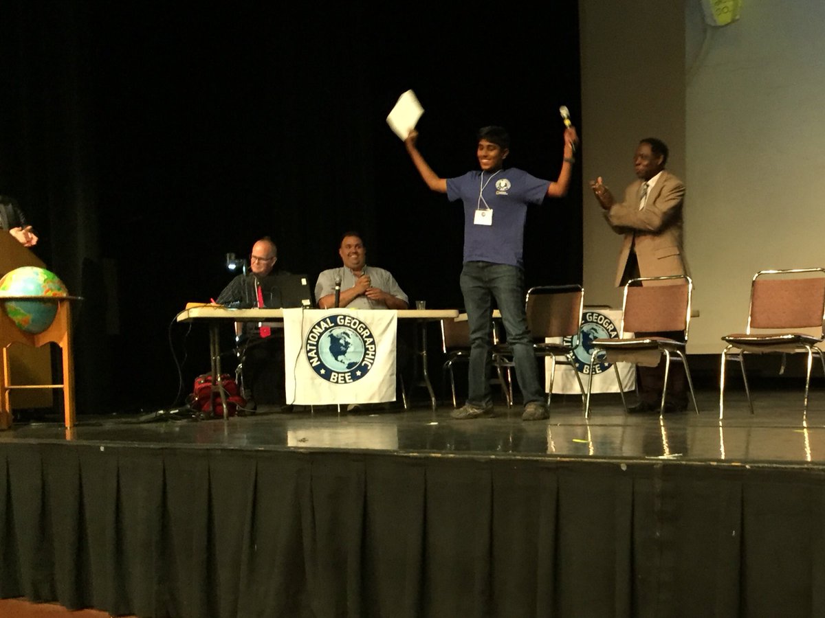 weTALKpr's tweet photo. A HUGE congratulations to Nishaanth Krishnan from Tustin, Ca on being the state-wide winner of the #NatGeoBee!! 👏🏽🐝 https://t.co/wdFmIdMFk6