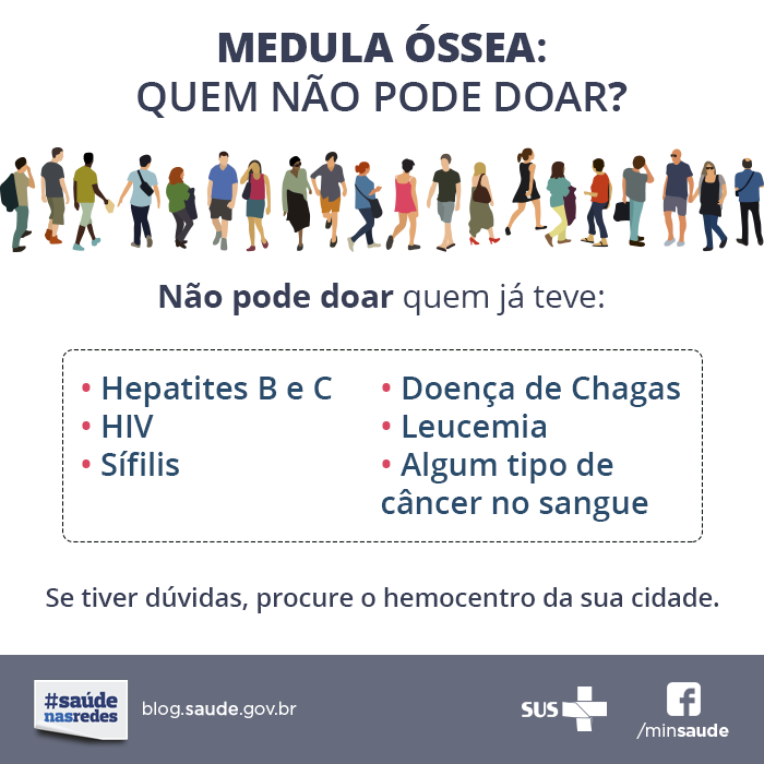 Mesmo quem não pode ser doador de medula óssea pode ajudar incentivando outras pessoas a doarem. #DoaçãoDeMedula