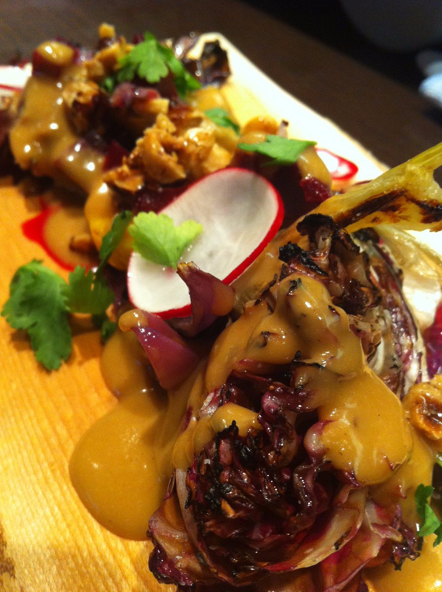 NEW radicchio salad with roasted veg, house pickled beets, goat cheese and hazelnuts!!! #ottawaeats #ottawadinner