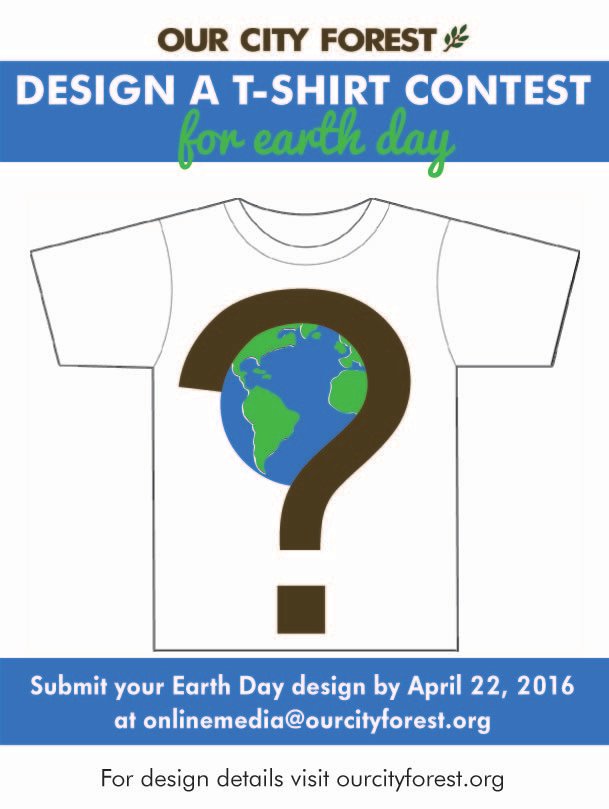 OurCityForest's tweet photo. Enter our "Every Day is Earth Day with Our City Forest" t-shirt design #contest by #EarthDay (April 22)! https://t.co/frXaPkFK2W
