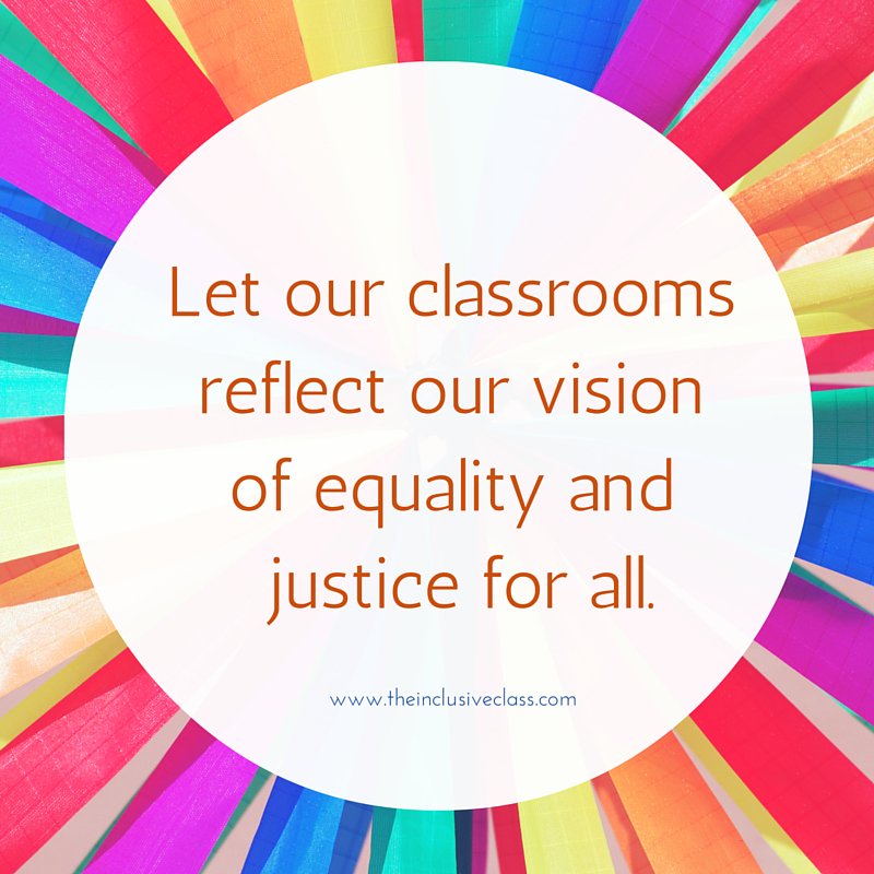 Inclusive_Class's tweet photo. Friday thoughts: "Let our classrooms reflect our vision of equality and justice for all."#inclusion #equlality https://t.co/qDkGc2je9V