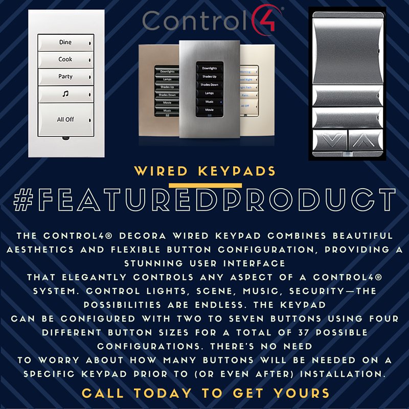 iSStenn's tweet image. #FeaturedProduct @Control4 Wired Key Pads!Call Now to learn more! 865-690-0154 #BetterLifeSolutions #MakeASceneWeek