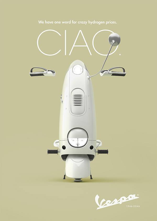 Introducing the new Vespa "Cento" Hover-Scooter! Now this is the way to ride! photo:Alex Broerman