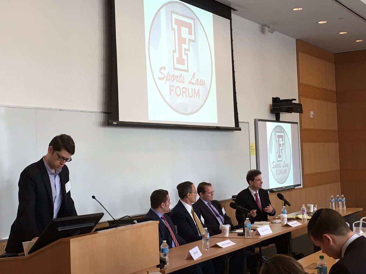 Starting up Daily Fantasy Sports Panel, joined by <a href="/MarcEdelman/">Marc Edelman</a>, <a href="/JKudon/">Jeremy Kudon</a>, <a href="/WALLACHLEGAL/">Daniel Wallach</a>, Irwin Kishner &amp; <a href="/wfcgreen/">Will Green</a>