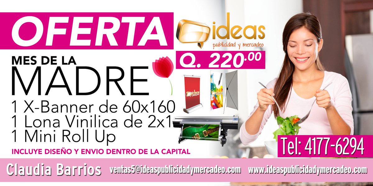 claudialorena_4's tweet photo. Te damos lo mejor en publicidad contactanos o envia un correo a ventas5@ideaspublicidadymercadeo.com https://t.co/xkQh3u0EDS