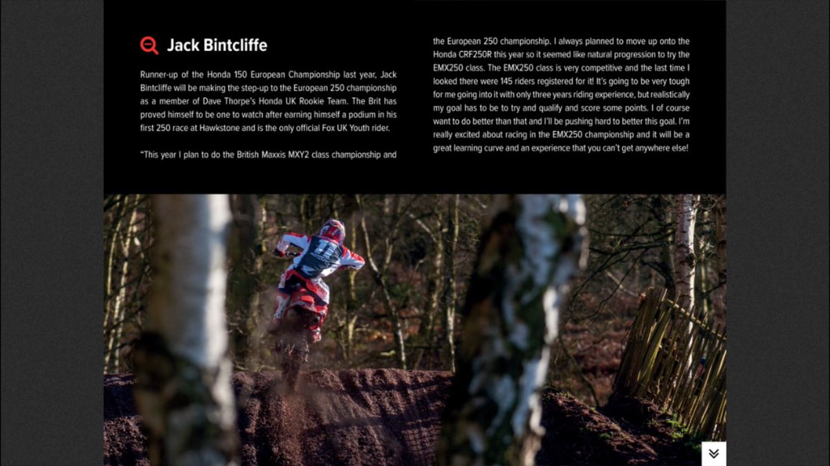 MillyAnstie's tweet photo. Check my little bro out in the Honda Racing Magazine ✌🏽️😬  @Bintcliffe11 https://t.co/GdLGXiM5Qa