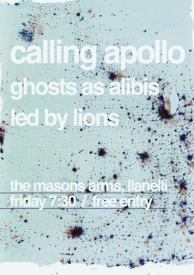 TONIGHT. We are set to play w/Ghosts As Alibis @ The Masons Arms, Llanelli. 
Come down and hang!